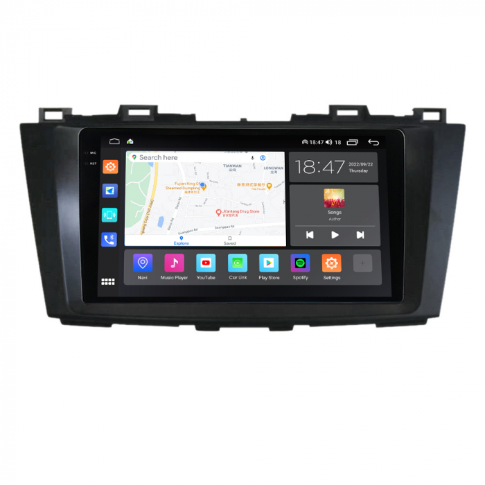Navigatie Mazda 5 din 2010-2017, Rezolutie 2K, Display QLED 9.5 inch, 4GB RAM si 64GB ROM, Android, Procesor Octacore, Slot sim 4G, Sunet DSP, Wireless Carplay si Android Auto, Camera Marsarier, USB, [2]