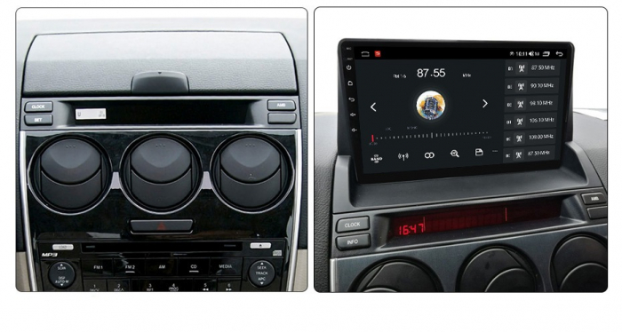 Navigatie Mazda 6 din 2002 - 2009, 8 GB RAM si 128 GB ROM, Slot Sim 5G, Procesor Octa Core, Carplay integrat, Procesor Sunet Digital DSP, Android, Aplicatii, Usb, Wi Fi, Bluetooth [2]