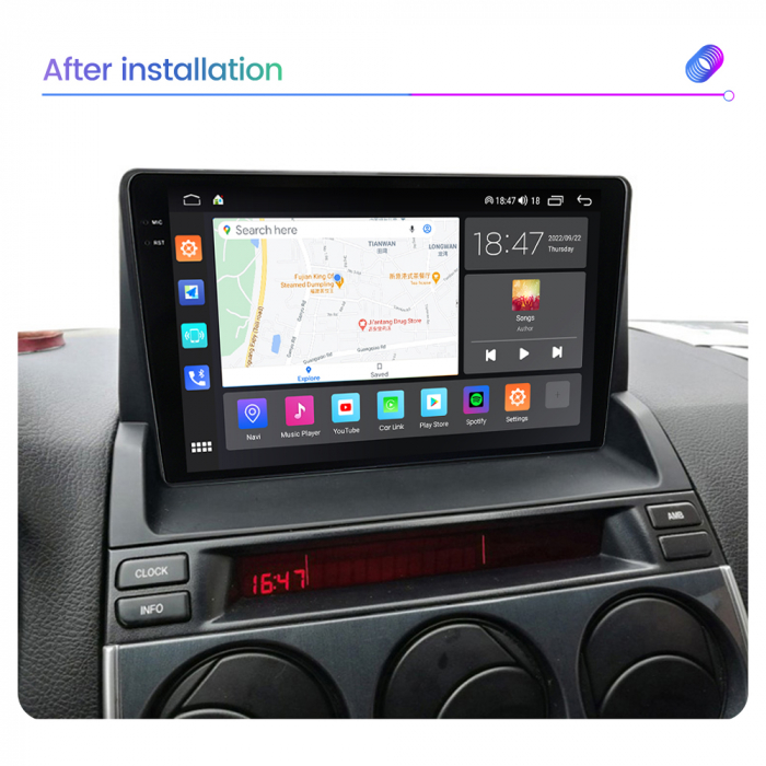 Navigatie Mazda 6 din 2002-2009, Rezolutie 2K, Ecran QLED 10.5 inch, 8GB RAM si 128GB ROM, Android, Procesor Octacore, Slot sim 4G, Sunet DSP, Wireless Carplay si Android Auto [4]