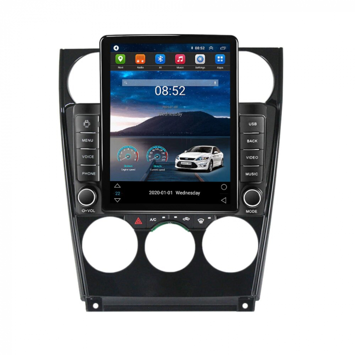 Navigatie Mazda 6 din 2004 - 2014, Ecran TESLA 9.7 inch, 4 GB RAM si 64 GB ROM, Slot Sim 4G, Procesor Octa Core, Carplay integrat, Procesor Sunet Digital DSP, Android, Aplicatii, Usb, Wi Fi, Bluetooth [2]
