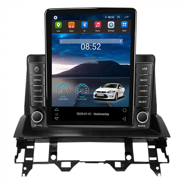 Navigatie Mazda 6 din 2004-2015, Display TESLA 9.5 inch, 2GB RAM si 32GB ROM, Wireless Carplay si Android Auto, Procesor Octacore, Slot sim 4G, Sunet DSP, Camera Marsarier, Bluetooth, USB, Wi Fi, Radi [3]