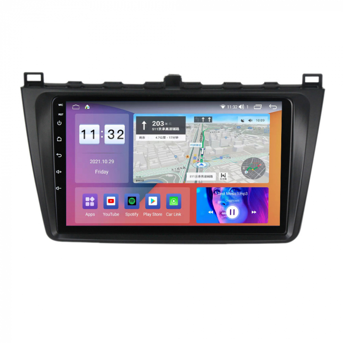 Navigatie Mazda 6 din 2008-2014, Android 14 , 4GB RAM, Octacore, Slot Sim 4G, DSP, GPS, Wi-FI, Carplay, Android Auto, USB, Bluetooth, Waze, Touchscreen, 9 inch [3]