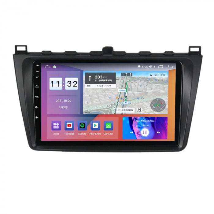 Navigatie Mazda 6 din 2008-2014 Android 14 , 4GB RAM , Procesor Quad Core , Wireless Carplay si Android auto , Display HD Touchscreen, Wi-Fi , Bluetooth, USB [4]