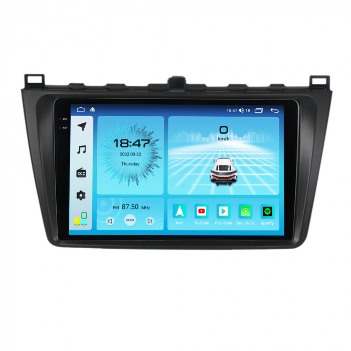 Navigatie Mazda 6 din 2008-2014, Rezolutie 2K, Ecran QLED 9.5 inch, 8GB RAM si 128GB ROM, Android, Procesor Octacore, Slot sim 4G, Sunet DSP, Wireless Carplay si Android Auto, Camera Marsarier [2]