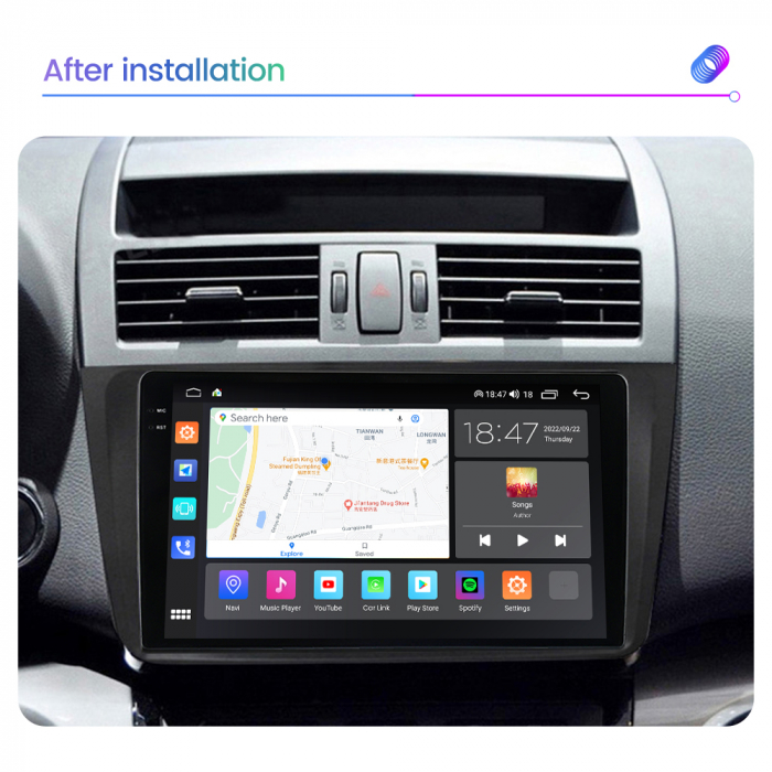 Navigatie Mazda 6 din 2008-2014, Rezolutie 2K, Ecran QLED 9.5 inch, 8GB RAM si 128GB ROM, Android, Procesor Octacore, Slot sim 4G, Sunet DSP, Wireless Carplay si Android Auto, Camera Marsarier [3]