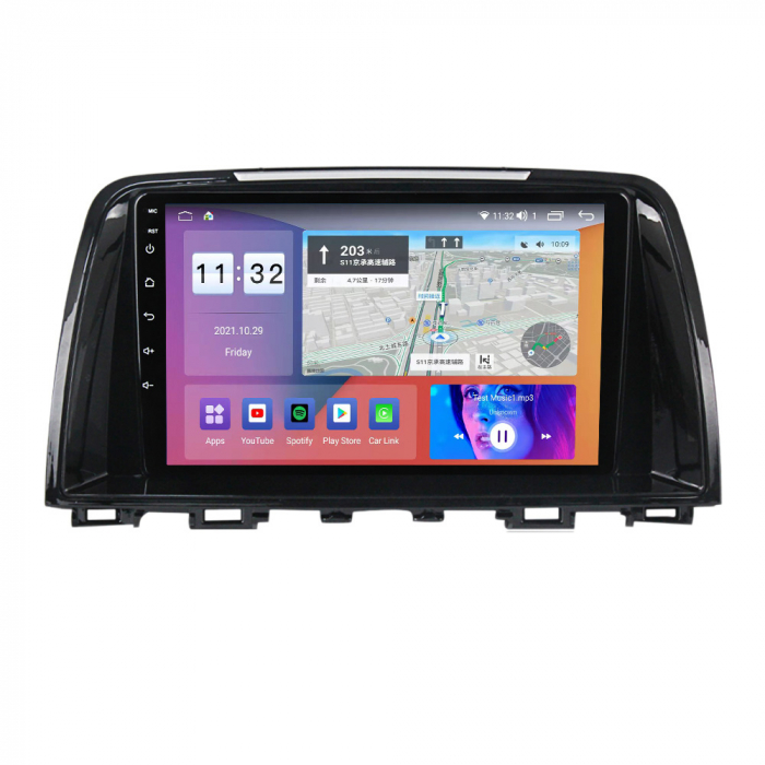 Navigatie Mazda 6 din 2012-2017, Android 14, Wireless Carplay si Android Auto, 2GB RAM si 32GB ROM, Display IPS 9 inch, Camera Marsarier, Internet, Aplicatii, Wi Fi, Usb, Bluetooth [2]