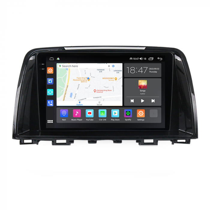 Navigatie Mazda 6 din 2012-2017, Rezolutie 2K, Ecran QLED 9.5 inch, 8GB RAM si 128GB ROM, Android, Procesor Octacore, Slot sim 4G, Sunet DSP, Wireless Carplay [2]