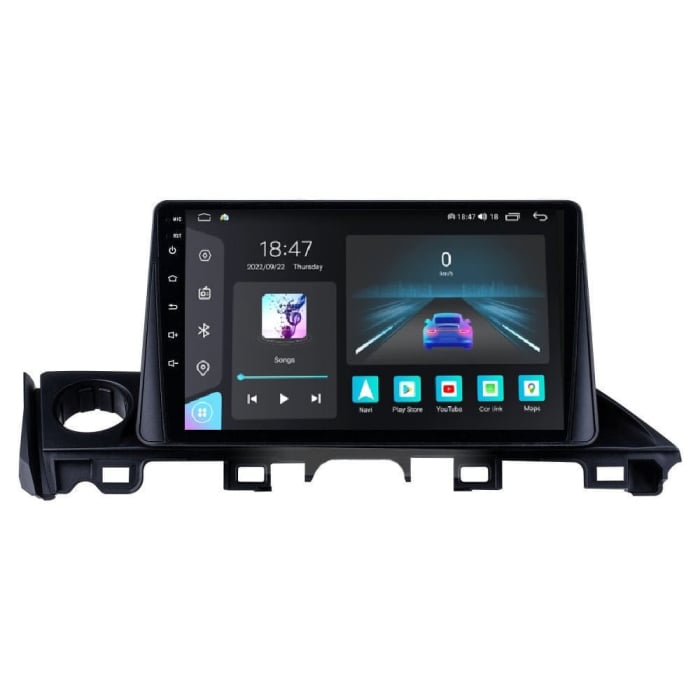 Navigatie Mazda 6 din 2018-2021, Rezolutie 2K, Display QLED 9.5 inch, 4GB RAM si 64GB ROM, Android, Procesor Octacore, Slot sim 4G, Sunet DSP, Wireless Carplay si Android Auto, Camera Marsarier, USB, [1]