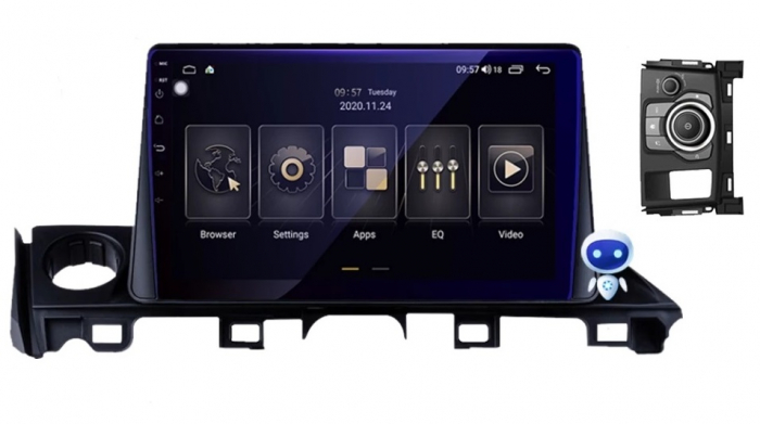 Navigatie Mazda 6 din 2018-2021, Rezolutie 2K, Ecran QLED 9.5 inch, 8GB RAM si 128GB ROM, Android, Procesor Octacore, Slot sim 4G, Sunet DSP, Wireless Carplay [3]