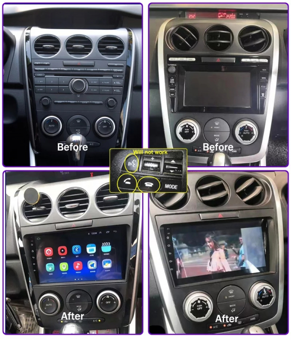 Navigatie Mazda CX 7 ( 2008-2015 ) , Android , Display 9 inch , 2GB RAM +32 GB ROM , Internet , 4G , Aplicatii , Waze , Wi Fi , Usb , Bluetooth , Mirrorlink [4]