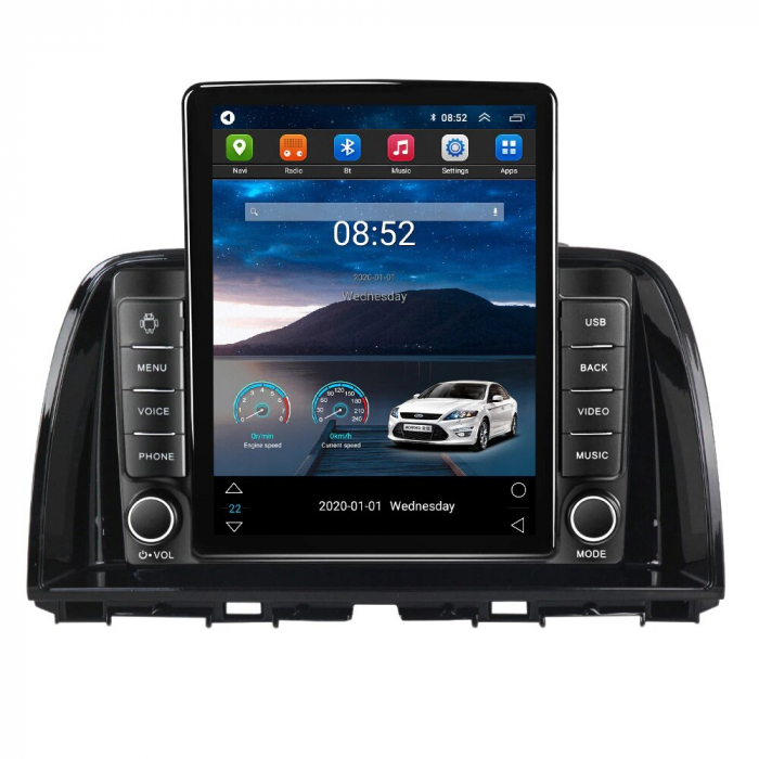 Navigatie Mazda CX5 din 2011-2017, Display TESLA 9.5 inch, 2GB RAM si 32GB ROM, Wireless Carplay si Android Auto, Procesor Octacore, Slot sim 4G, Sunet DSP, Camera Marsarier, Bluetooth, USB, Wi Fi, Ra [3]