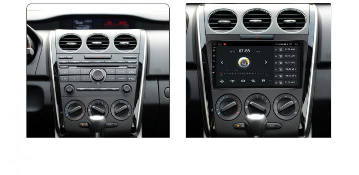 Navigatie Mazda CX7 din 2008 - 2015, 8GB RAM si 128GB ROM, Ecran QLED 9 inch, Android 14, Procesor Octacore, Slot sim 4G, Sunet DSP, Wireless Carplay si Android Auto, Camera Marsarier [2]