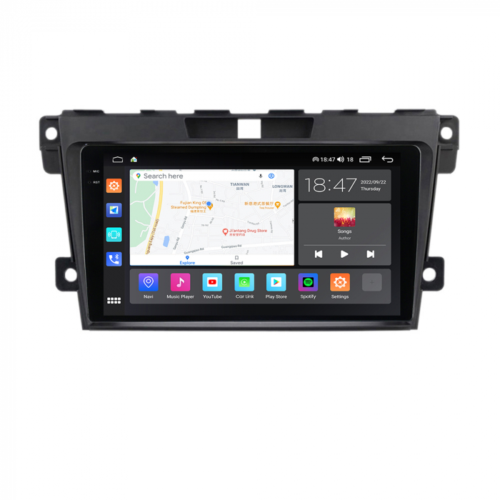 Navigatie Mazda CX7 din 2008-2015, Rezolutie 2K, Display QLED 9.5 inch, 4GB RAM si 64GB ROM, Android, Procesor Octacore, Slot sim 4G, Sunet DSP, Wireless Carplay si Android Auto, Camera Marsarier, USB [3]