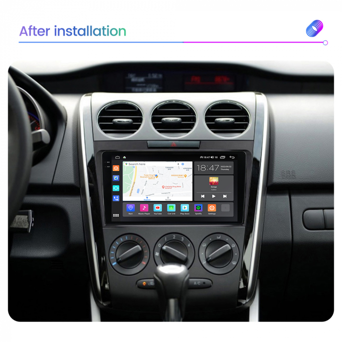 Navigatie Mazda CX7 din 2008-2015, Rezolutie 2K, Ecran QLED 9.5 inch, 8GB RAM si 128GB ROM, Android, Procesor Octacore, Slot sim 4G, Sunet DSP, Wireless Carplay si Android Auto [4]