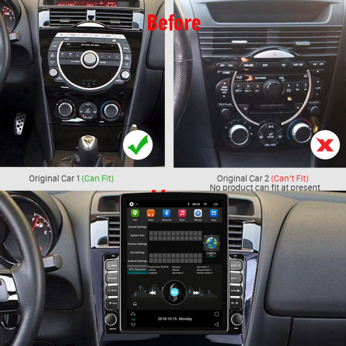Navigatie Mazda RX8 din 2008 - 2021, Ecran TESLA 9.7 inch, 4 GB RAM si 64 GB ROM, Slot Sim 4G, Procesor Octa Core, Carplay integrat, Procesor Sunet Digital DSP, Android, Aplicatii, Usb [3]
