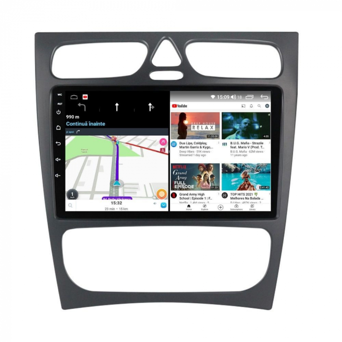 Navigatie Mercedes C Class W203 W209 Facelift din 2004-2011 Android 14 , 4GB RAM , Procesor Quad Core , Wireless Carplay si Android auto , Display HD Touchscreen, Wi-Fi , Bluetooth, USB [4]
