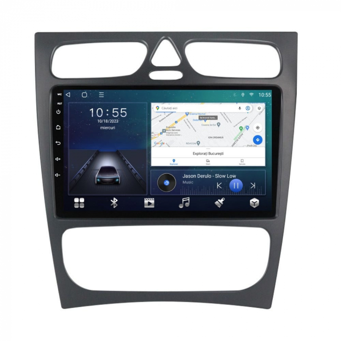 Navigatie Mercedes C Class W203 W209 Facelift din 2004-2011 Android 14 , 4GB RAM , Procesor Quad Core , Wireless Carplay si Android auto , Display HD Touchscreen, Wi-Fi , Bluetooth, USB [2]