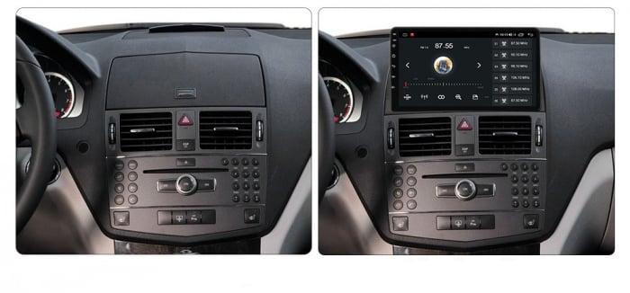 Navigatie Mercedes C Class W204, Android 14 , 4GB RAM, Octacore, Slot Sim 4G, DSP, GPS, Wi-FI, Carplay, Android Auto, USB, Bluetooth, Waze, Touchscreen, 9 inch [4]