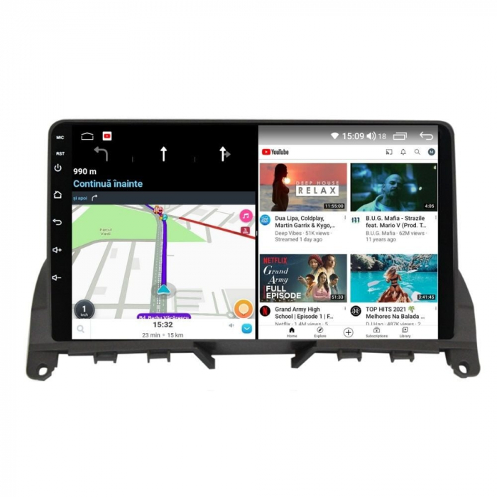 Navigatie Mercedes C Class W204 Android 14 , 4GB RAM , Procesor Quad Core , Wireless Carplay si Android auto , Display HD Touchscreen, Wi-Fi , Bluetooth, USB [4]