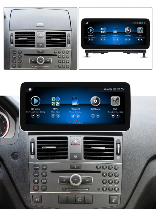 Navigatie Mercedes C CLASS W204 din 2006-2013 Display 12.5 inch 4GB RAM [2]