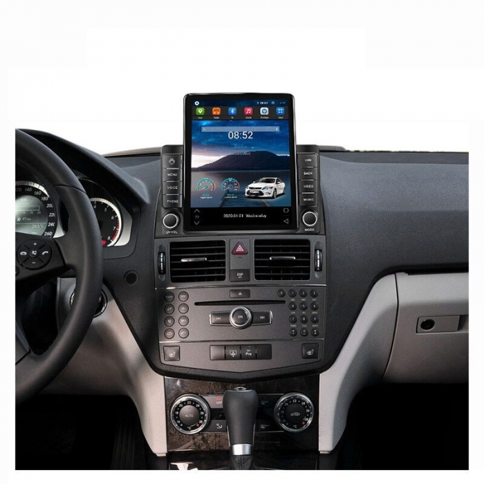 Navigatie Mercedes C Class W204, Display TESLA 9.5 inch, 2GB RAM si 32GB ROM, Wireless Carplay si Android Auto, Procesor Octacore, Slot sim 4G, Sunet DSP, Camera Marsarier, Bluetooth, USB, Wi Fi, Radi [2]