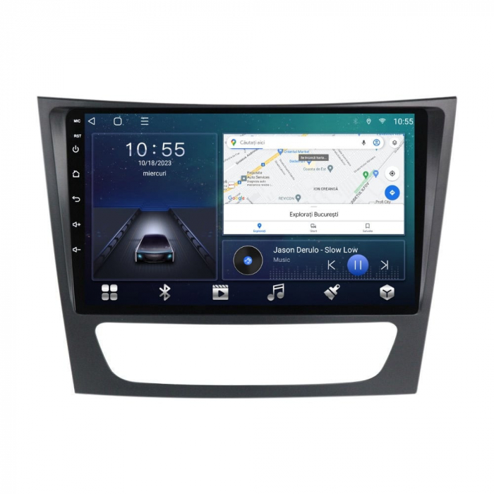 Navigatie Mercedes E Class W211 CLS W219 din 2002-2010 Android 14 , 4GB RAM , Procesor Quad Core , Wireless Carplay si Android auto , Display HD Touchscreen, Wi-Fi , Bluetooth, USB [2]