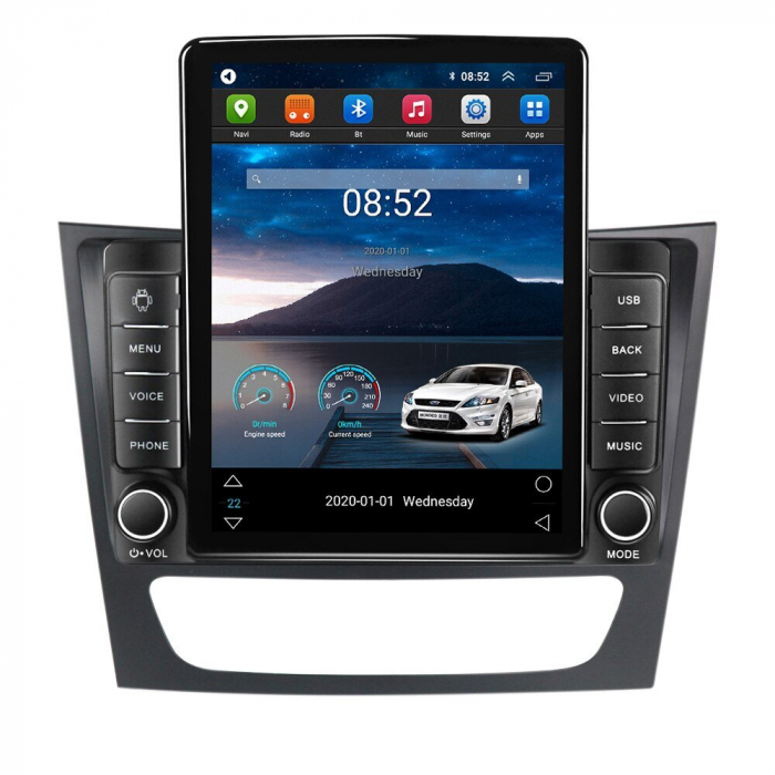 Navigatie Mercedes E Class W211 CLS W219 din 2002-2010, Display TESLA 9.5 inch, 2GB RAM si 32GB ROM, Wireless Carplay si Android Auto, Procesor Octacore, Slot sim 4G, Sunet DSP, Camera Marsarier, Blue [3]