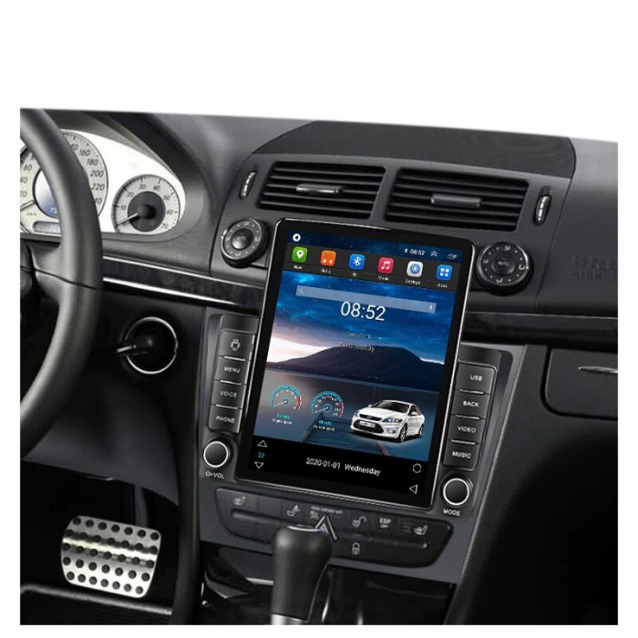 Navigatie Mercedes E Class W211 CLS W219 din 2002-2010, Display TESLA 9.5 inch, 2GB RAM si 32GB ROM, Wireless Carplay si Android Auto, Procesor Octacore, Slot sim 4G, Sunet DSP, Camera Marsarier, Blue [2]
