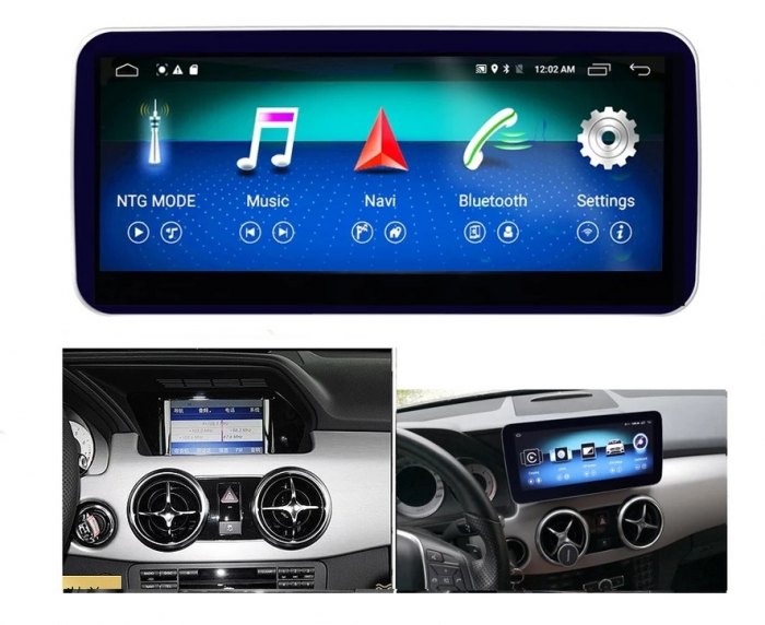 Navigatie Mercedes GLK X204 ( 2013 - 2015) , Android , NTG 4.5 , 4 GB RAM + 64 GB ROM , Slot Sim 4G LTE , Display 10.25 " rez 1920*720 , Procesor Octa Core , Internet , Aplicatii , Waze , Wi Fi , Usb [3]