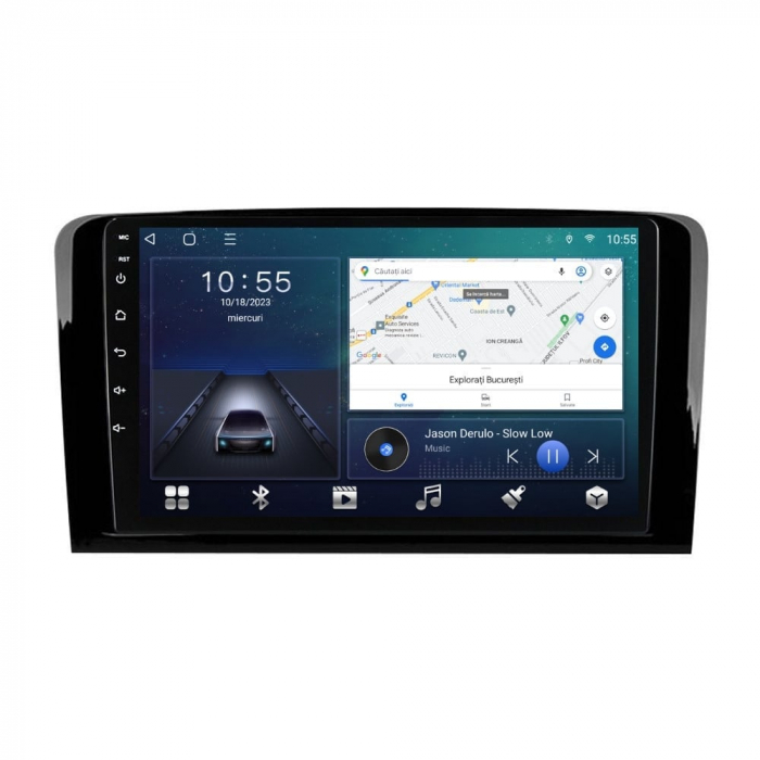 Navigatie Mercedes ML GL W164 din 2005-2012 Android 14 , 4GB RAM , Procesor Quad Core , Wireless Carplay si Android auto , Display HD Touchscreen, Wi-Fi , Bluetooth, USB [2]
