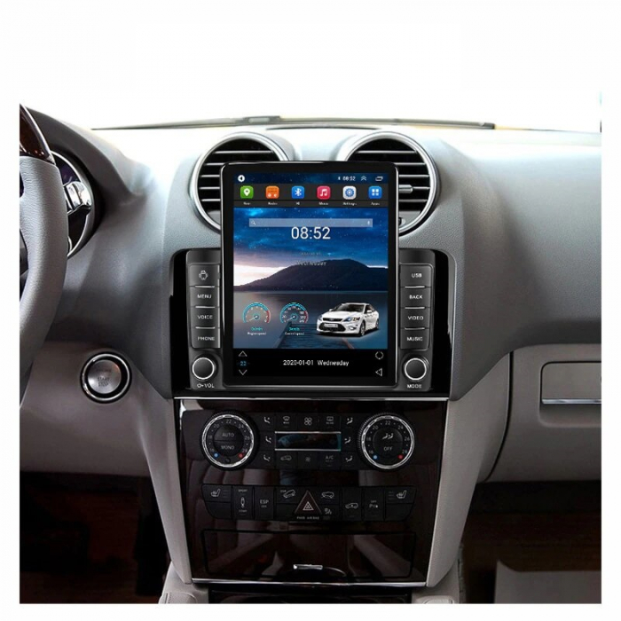 Navigatie Mercedes ML GL W164 din 2005 - 2012, Ecran TESLA 9.7 inch, 8 GB RAM si 128 GB ROM, Android 15, Slot Sim 4G, Procesor Octa Core, Carplay Wireless si Android auto, Procesor Sunet Digital DSP,  [4]