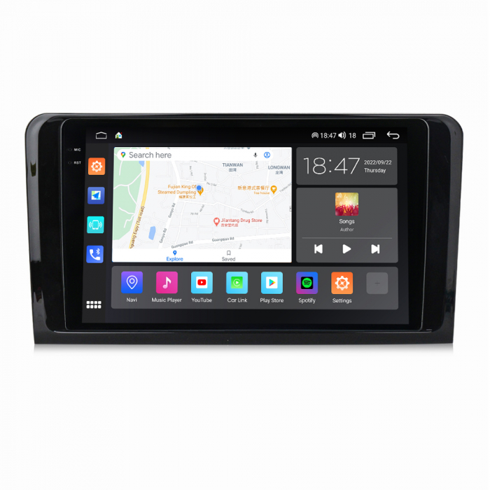 Navigatie Mercedes ML GL W164 din 2005-2012, Rezolutie 2K, Ecran QLED 9.5 inch, 8GB RAM si 128GB ROM, Android, Procesor Octacore, Slot sim 4G, Sunet DSP, Wireless Carplay [4]