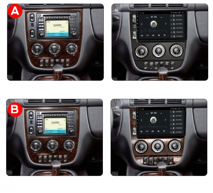 Navigatie Mercedes ML W163 din 2001 - 2005, Android 14, 2GB RAM si 32GB ROM, Display IPS 9 inch, Camera Marsarier, Internet, Aplicatii, Wi Fi, Usb, Bluetooth [2]