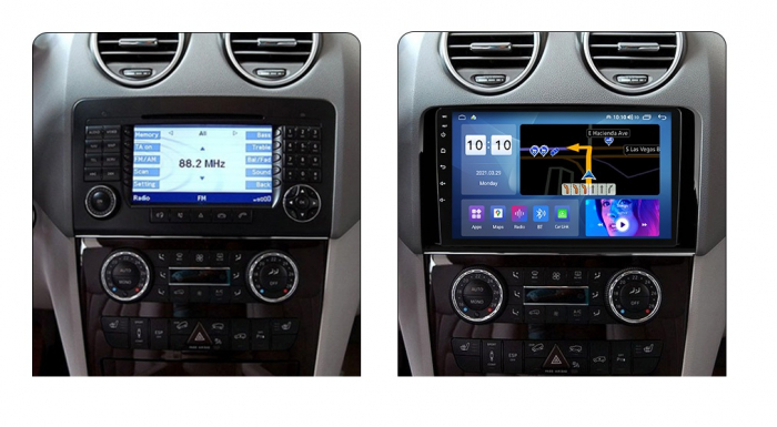 Navigatie Mercedes ML W164 GL X164 ( 2005 - 2012) Android 14, 2GB RAM si 32GB ROM, Display IPS 9 inch, Camera Marsarier, Internet, Aplicatii, Wi Fi, Usb, Bluetooth [4]