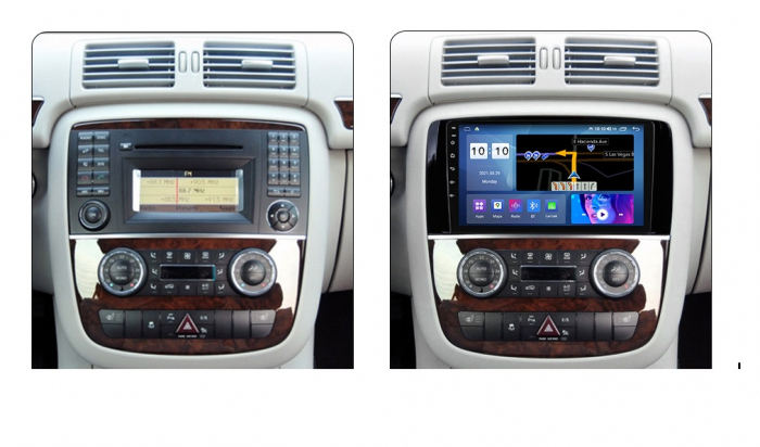Navigatie Mercedes R Class W251 din 2005-2017, Android 14 , 4GB RAM, Octacore, Slot Sim 4G, DSP, GPS, Wi-FI, Carplay, Android Auto, USB, Bluetooth, Waze, Touchscreen, 9 inch [2]