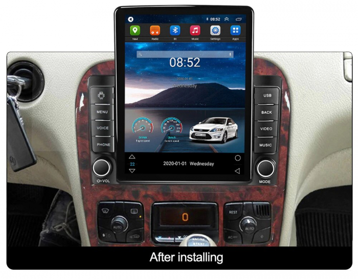 Navigatie Mercedes S Class W220 din 1998 - 2005, Ecran TESLA 9.7 inch, 4 GB RAM si 64 GB ROM, Slot Sim 4G, Procesor Octa Core, Carplay integrat, Procesor Sunet Digital DSP, Android, Aplicatii, Usb, Wi [2]