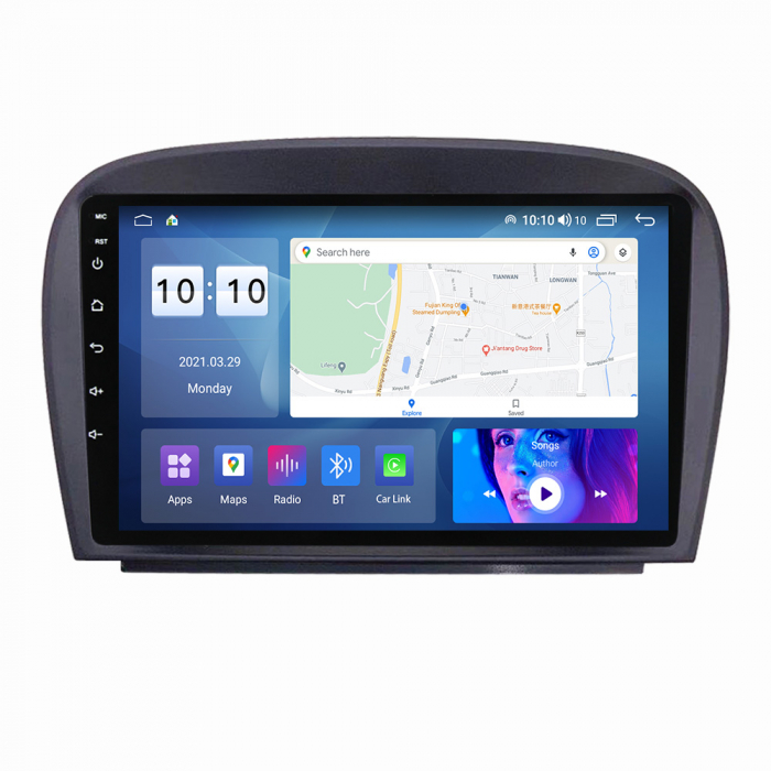 Navigatie Mercedes SL R230 SL350 SL500 SL55 SL600 SL65 din 2001-2011, Android 14, Wireless Carplay si Android Auto, 2GB RAM si 32GB ROM, Display IPS 9 inch, Camera Marsarier, Internet, Aplicatii, Wi F [3]