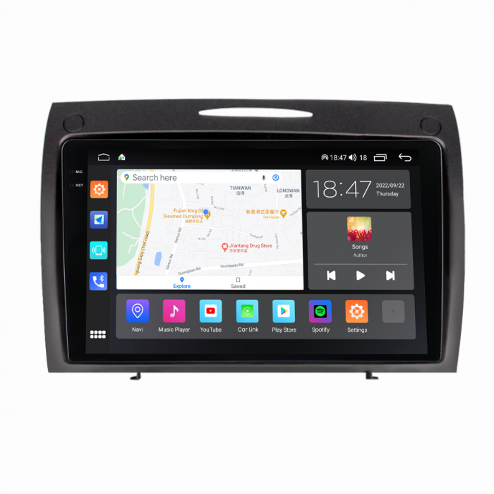 Navigatie Mercedes SLK R171 din 2000-2011, NAVIGPS, Rezolutie 2K, Display QLED 9.5 inch, 4GB RAM si 64GB ROM, Android, Procesor Octacore, Slot sim 4G, Sunet DSP, Wireless Carplay si Android Auto, Came [3]