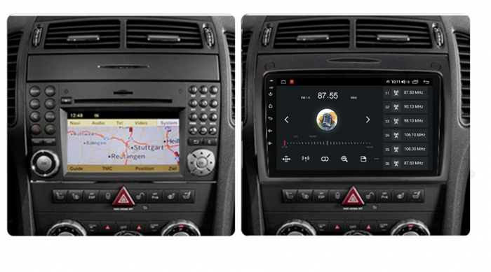 Navigatie Mercedes SLK R171 din 2004 - 2011, 8GB RAM si 128GB ROM, Ecran QLED 9 inch, Android 14, Procesor Octacore, Slot sim 4G, Sunet DSP, Wireless Carplay si Android Auto, Camera Marsarier [2]
