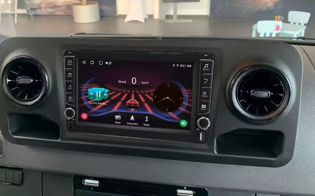 Navigatie MERCEDES SPRINTER 2018 - 2024 , Rezolutie 2K, Ecran QLED 9.5 inch, 8GB RAM si 128GB ROM, Android, Procesor Octacore, Slot sim 4G, Sunet DSP, Wireless Carplay [7]