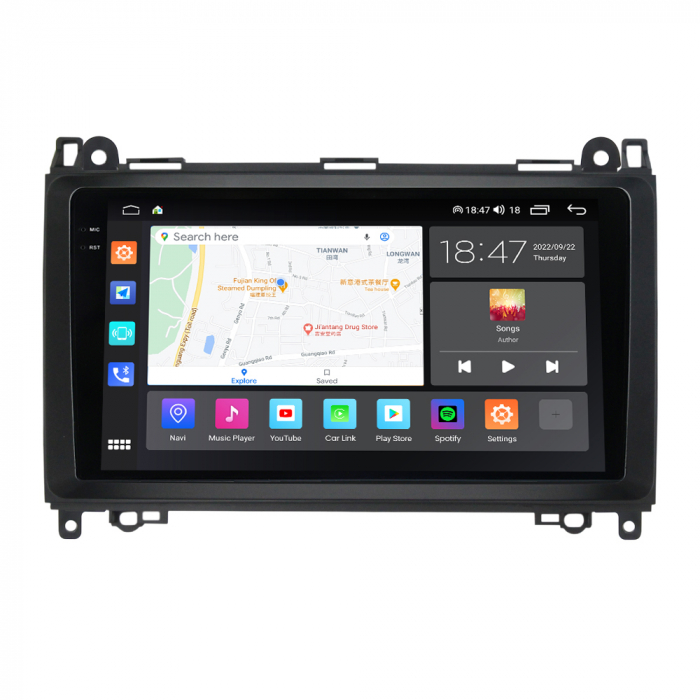 Navigatie Mercedes Vito din 2014-2020, Rezolutie 2K, Display QLED 9.5 inch, 4GB RAM si 64GB ROM, Android, Procesor Octacore, Slot sim 4G, Sunet DSP, Wireless Carplay si Android Auto, Camera Marsarier, [3]