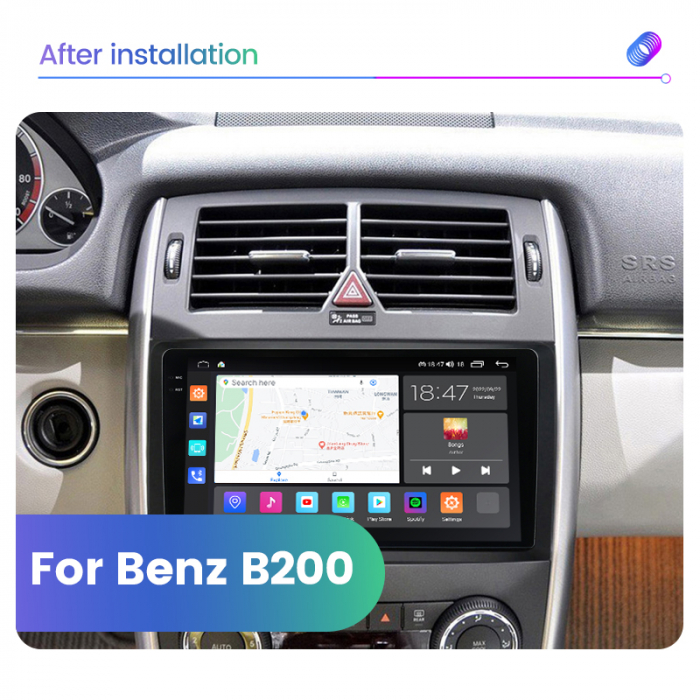 Navigatie Mercedes Vito din 2014-2020, Rezolutie 2K, Display QLED 9.5 inch, 4GB RAM si 64GB ROM, Android, Procesor Octacore, Slot sim 4G, Sunet DSP, Wireless Carplay si Android Auto, Camera Marsarier, [2]