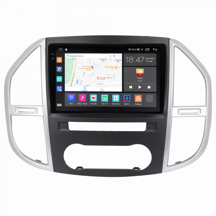 Navigatie Mercedes Vito din 2014-2020, Rezolutie 2K, Ecran QLED 10.5 inch, 8GB RAM si 128GB ROM, Android, Procesor Octacore, Slot sim 4G, Sunet DSP, Wireless Carplay si Android Auto [3]