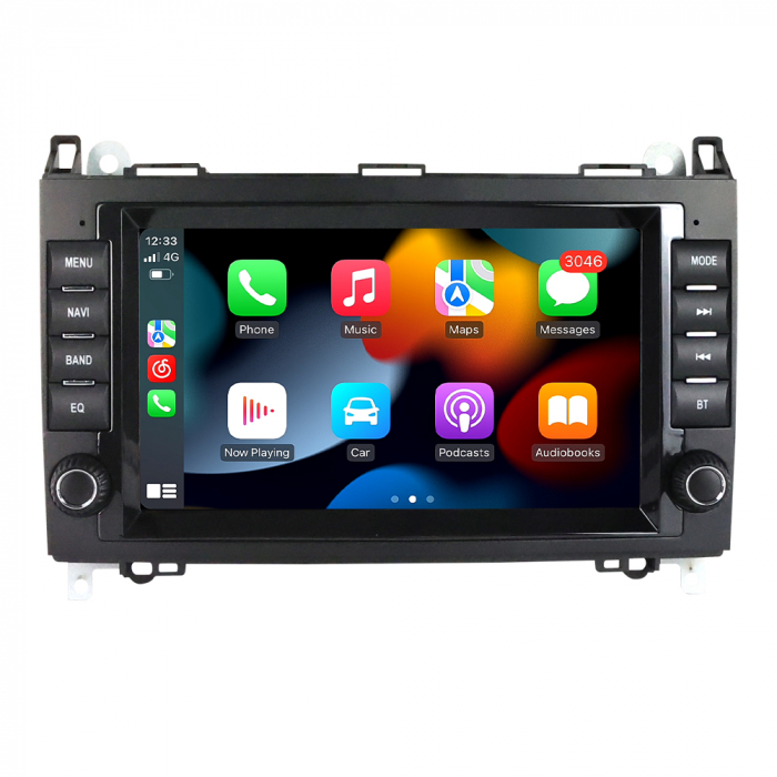 Navigatie Mercedes Vito Sprinter Viano A B Class VW Crafter, 4 GB RAM si 64 GB ROM, Slot Sim 4G, Procesor Octa Core, Carplay, Sunet DSP, Android, Aplicatii, Usb, Wi Fi, Bluetooth [2]
