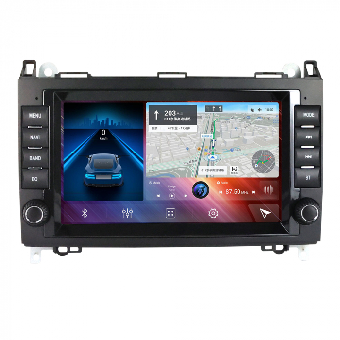 Navigatie Mercedes Vito Sprinter Viano A B Class VW Crafter, 4 GB RAM si 64 GB ROM, Slot Sim 4G, Procesor Octa Core, Carplay, Sunet DSP, Android, Aplicatii, Usb, Wi Fi, Bluetooth [5]