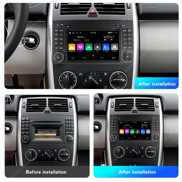 RESIGILAT Navigatie Mercedes Vito Sprinter Viano A B Class VW Crafter, Android 14, Wireless Carplay si Android Auto, 2GB RAM si 32GB ROM, Display IPS 7 inch, Internet, Aplicatii, Wi Fi, Usb, Bluetooth [2]
