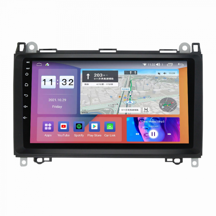 Navigatie Mercedes Vito Sprinter Viano A B Class VW Crafter Android 14 , 1GB RAM Carplay [2]