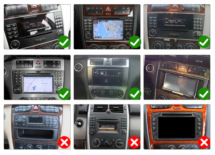 Navigatie Mercedes W203 W209 C Class C180 C200 CLK200 C230, 4 GB RAM si 64 GB ROM, Slot Sim 4G, Procesor Octa Core, Carplay integrat, Procesor Sunet Digital DSP, Android, Aplicatii, Usb, Wi Fi, Blueto [2]