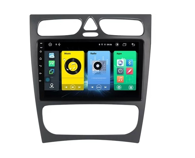 Navigatie Mercedes W203 W209 Clasa C din 2000 - 2005, 8GB RAM si 128GB ROM, Ecran QLED 9 inch, Android 14 Procesor Octacore, Slot sim 4G, Sunet DSP, Wireless Carplay si Android Auto, Camera Marsarier [2]