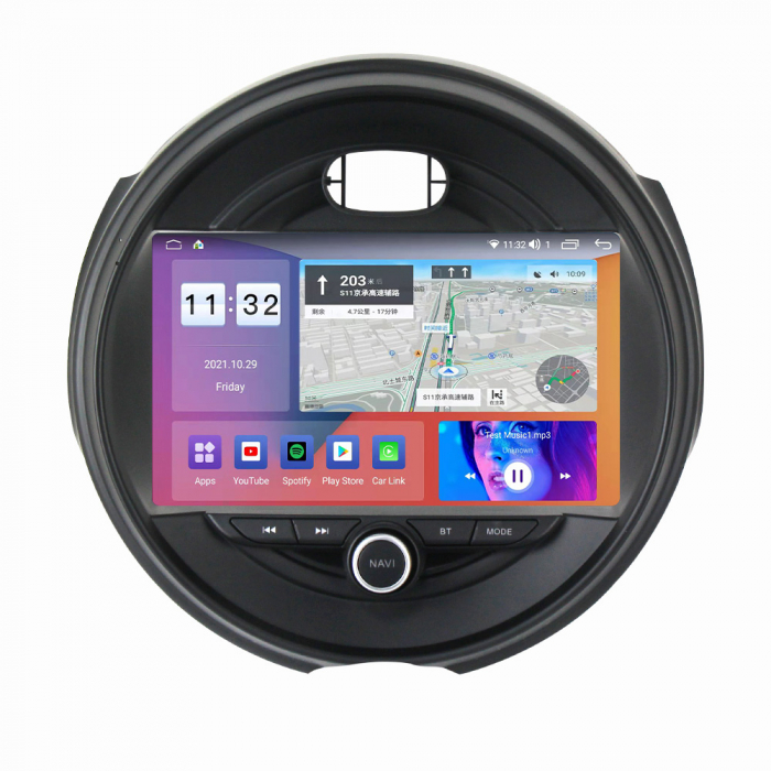 Navigatie Mini Cooper ( 2014 - 2020 ) 4GB RAM si 64GB ROM, Ecran QLED 9 inch, Android 14, Procesor Octacore, Slot sim 4G, Sunet DSP, Wireless Carplay si Android Auto, Camera Marsarier [2]